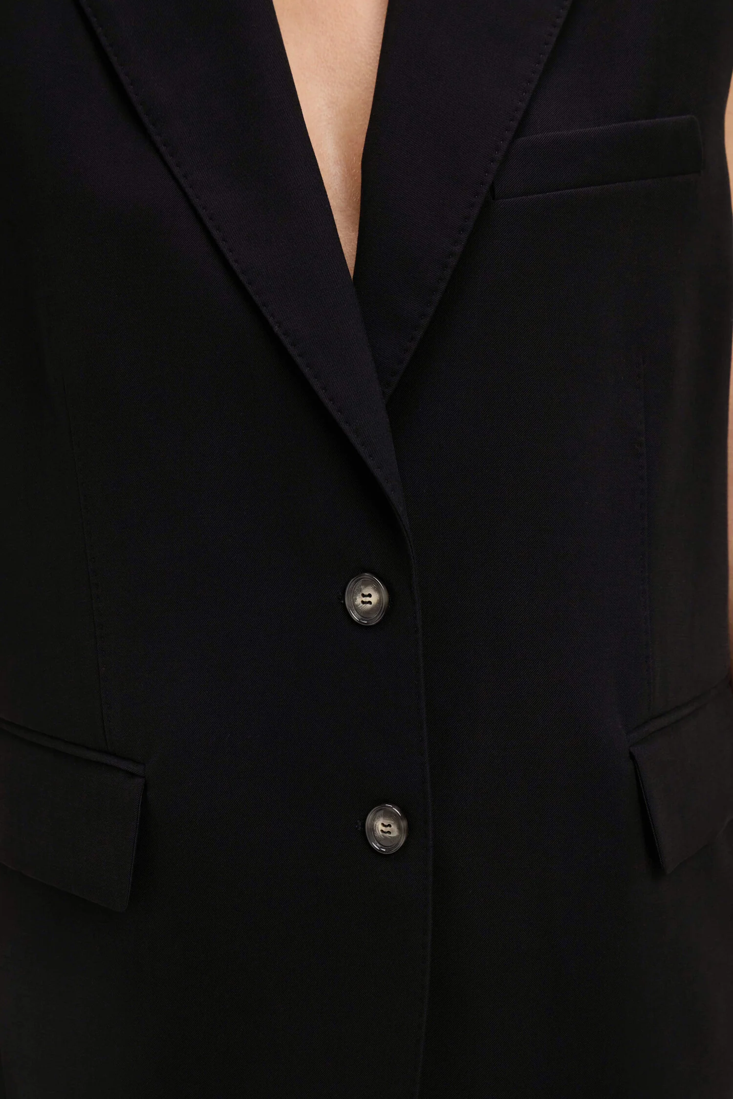 Veste blazer sans manches coupe oversized - Image 4