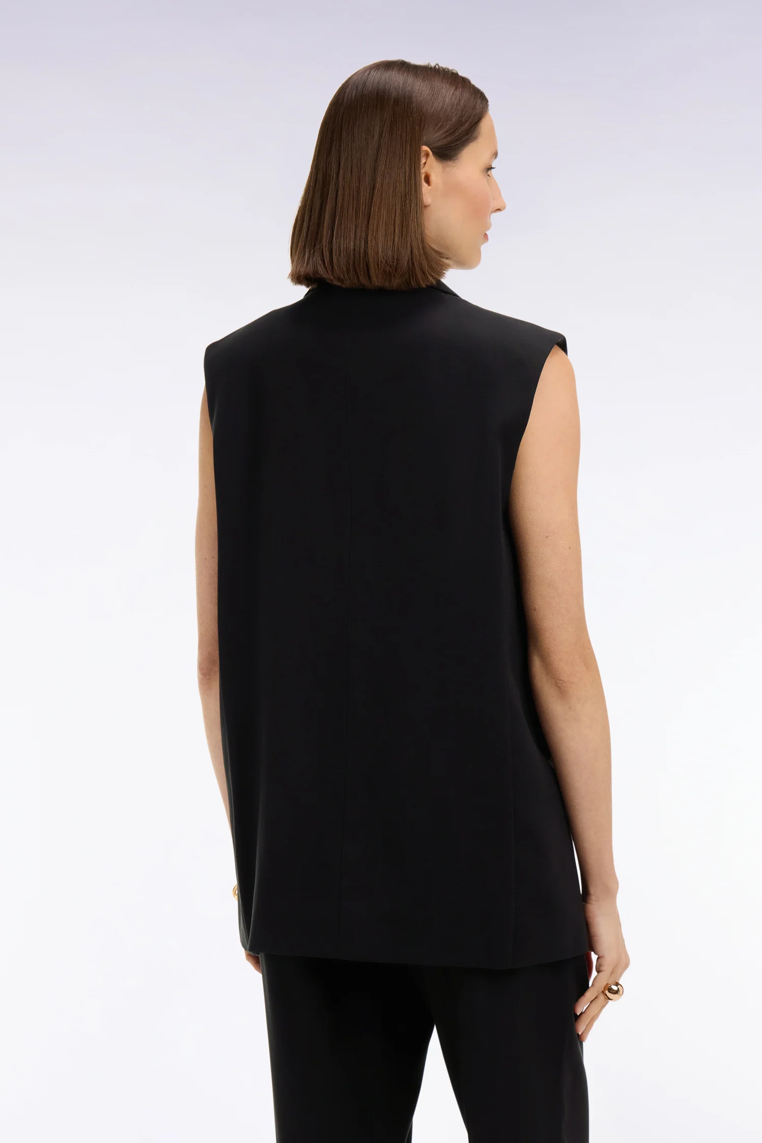 Veste blazer sans manches coupe oversized - Image 5