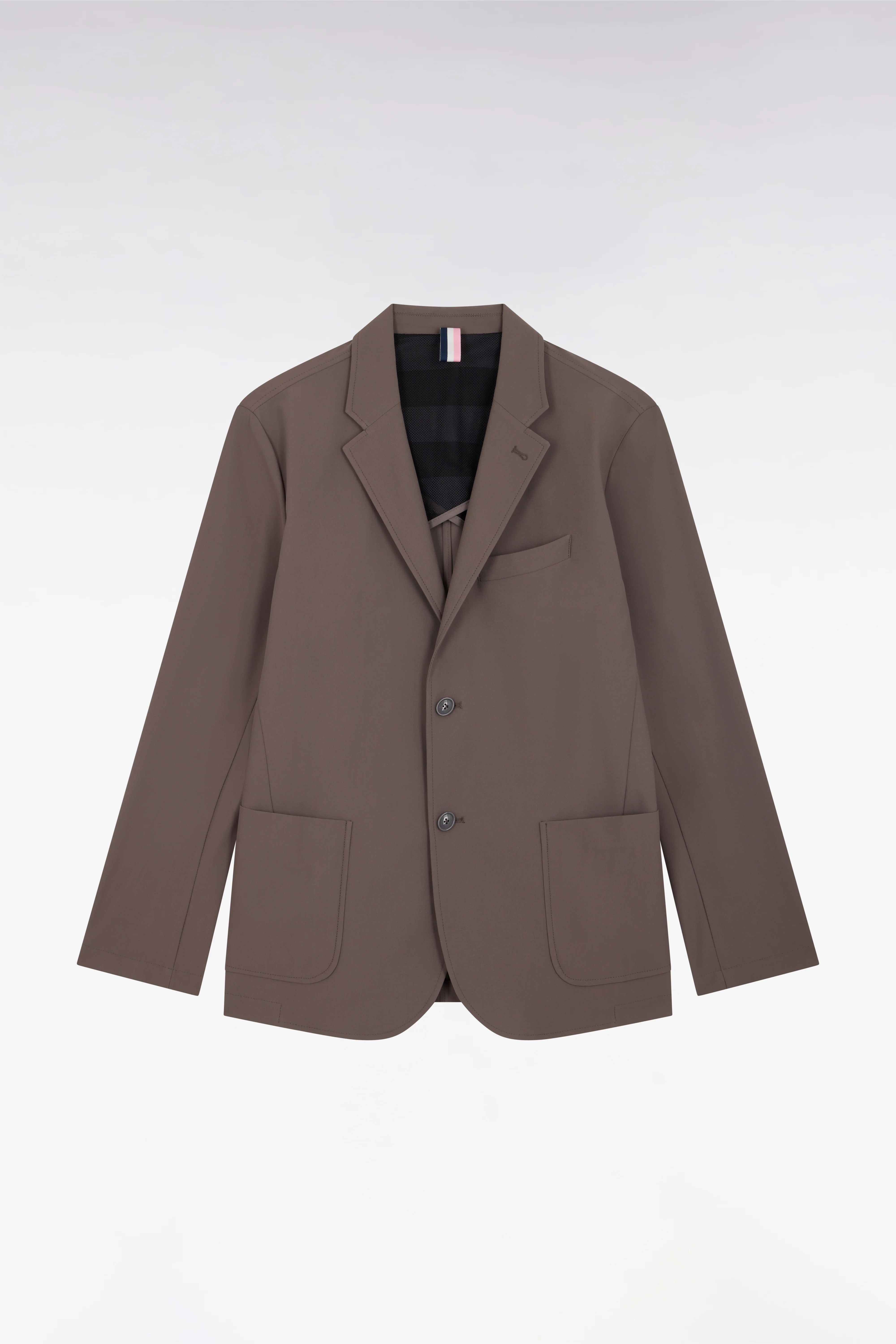 Veste en nylon aspect maille technique gris
