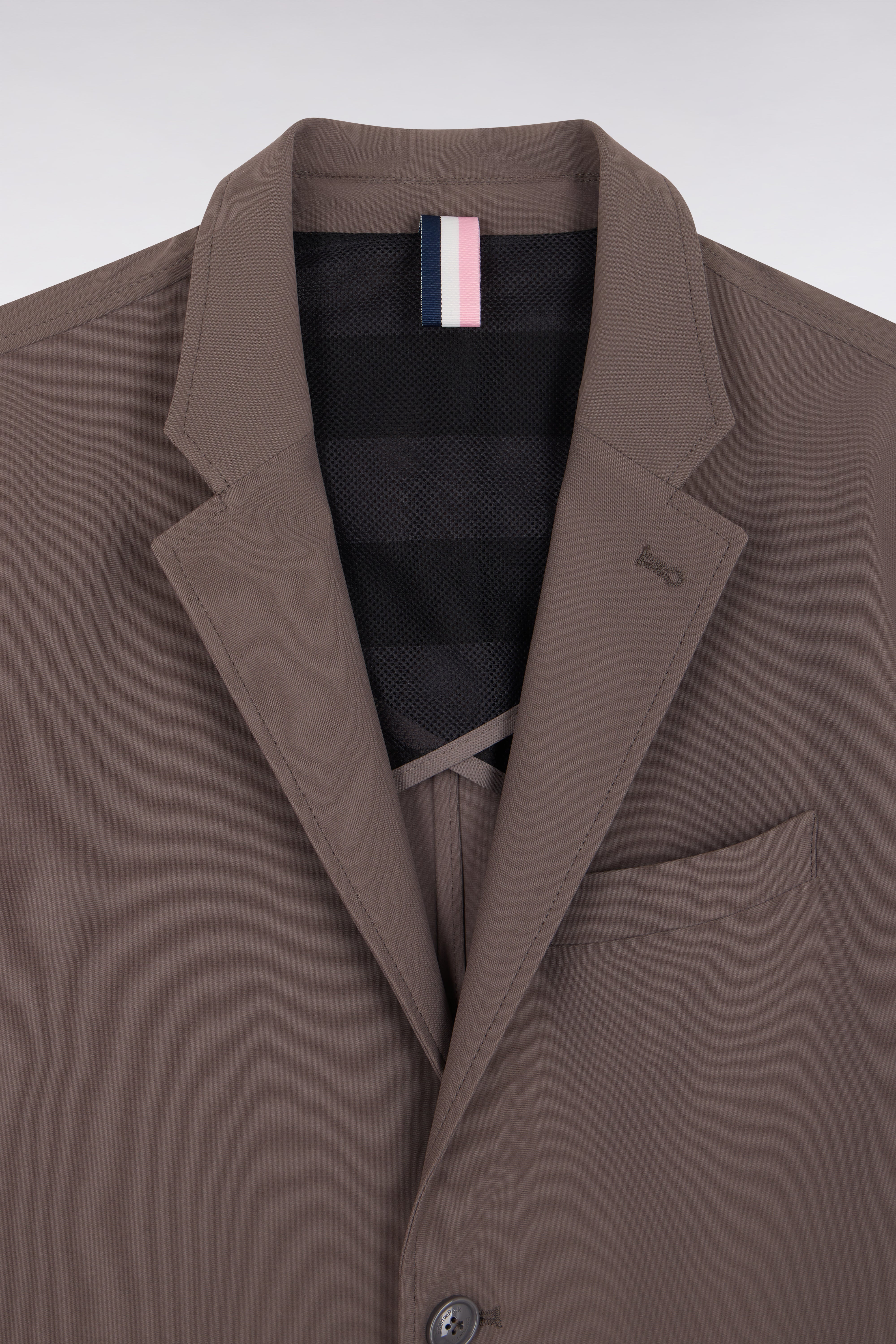 Veste en nylon aspect maille technique gris - Image 2